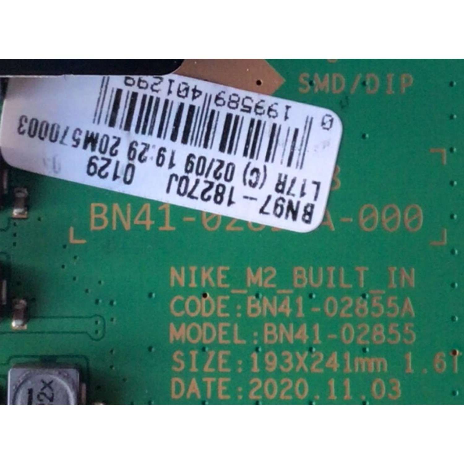 MAIN PARA TV SAMSUNG NUMERO DE PARTE BN94-16876S / BN41-02855A / BN41-02855 / BN41-02855A-000 / BN97-18270J / DISPLAY BN96-50258A / PANEL CY-TT085FMHV1H / MODELO QN85Q80AAFXZA CA01 / QN85Q80AAFXZA / QN85Q80AA - Imagen 2